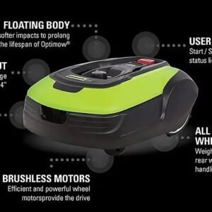 greenworks optimow robotic lawn mower greenworks optimow robotic lawn mower