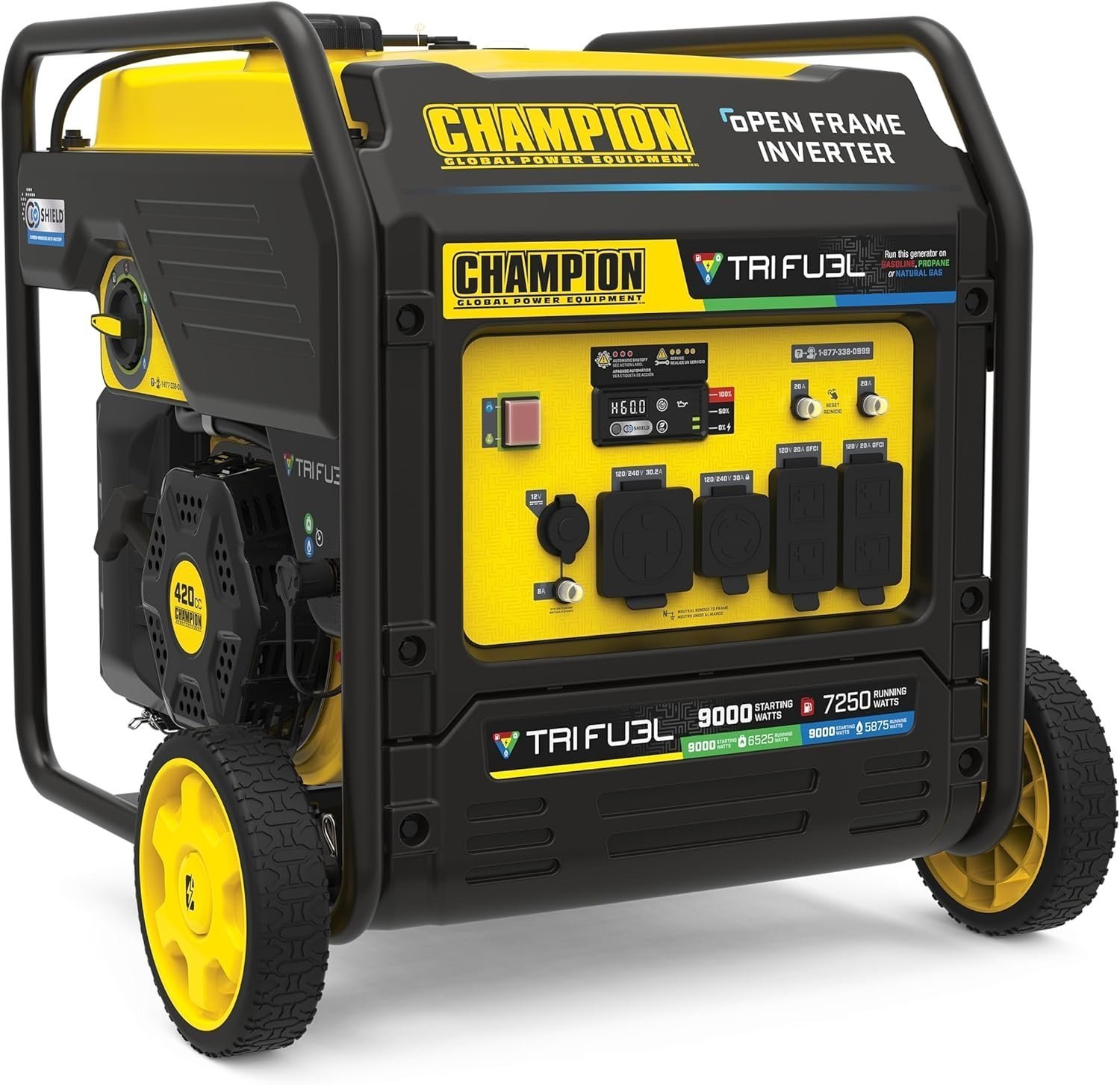 champion 201176 9000w tri fuel open frame inverter generator champion 201176 9000w tri fuel open frame inverter generator