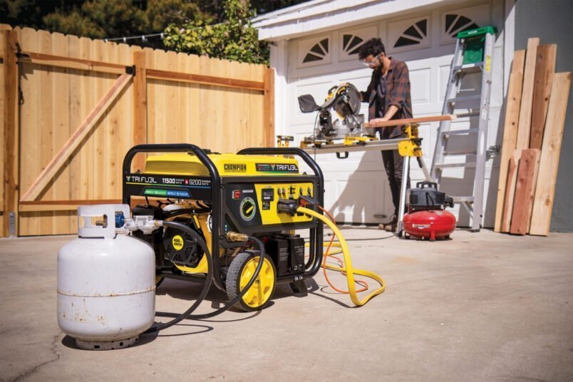 champion 11,500/9,200 watt tri fuel home backup portable generator champion 11,500/9,200 watt tri fuel home backup portable generator