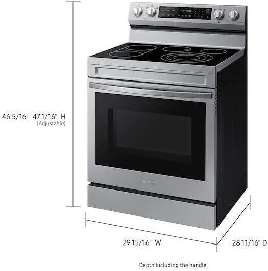 samsung 6.3 cu. ft. smart freestanding electric range with no preheat air fry ne63a6711ss samsung 6.3 cu. ft. smart freestanding electric range with no preheat air fry ne63a6711ss