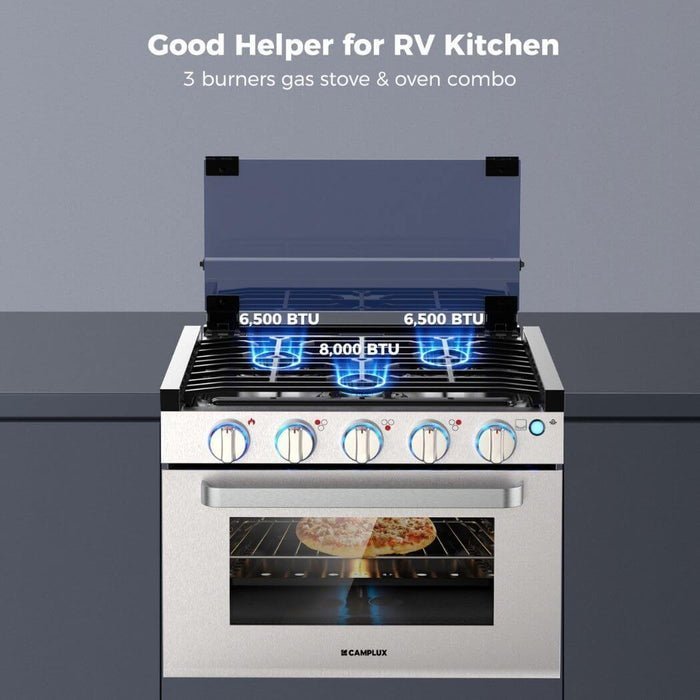 camplux 17″ rv oven with 3 burners cooktop camplux 17″ rv oven with 3 burners cooktop