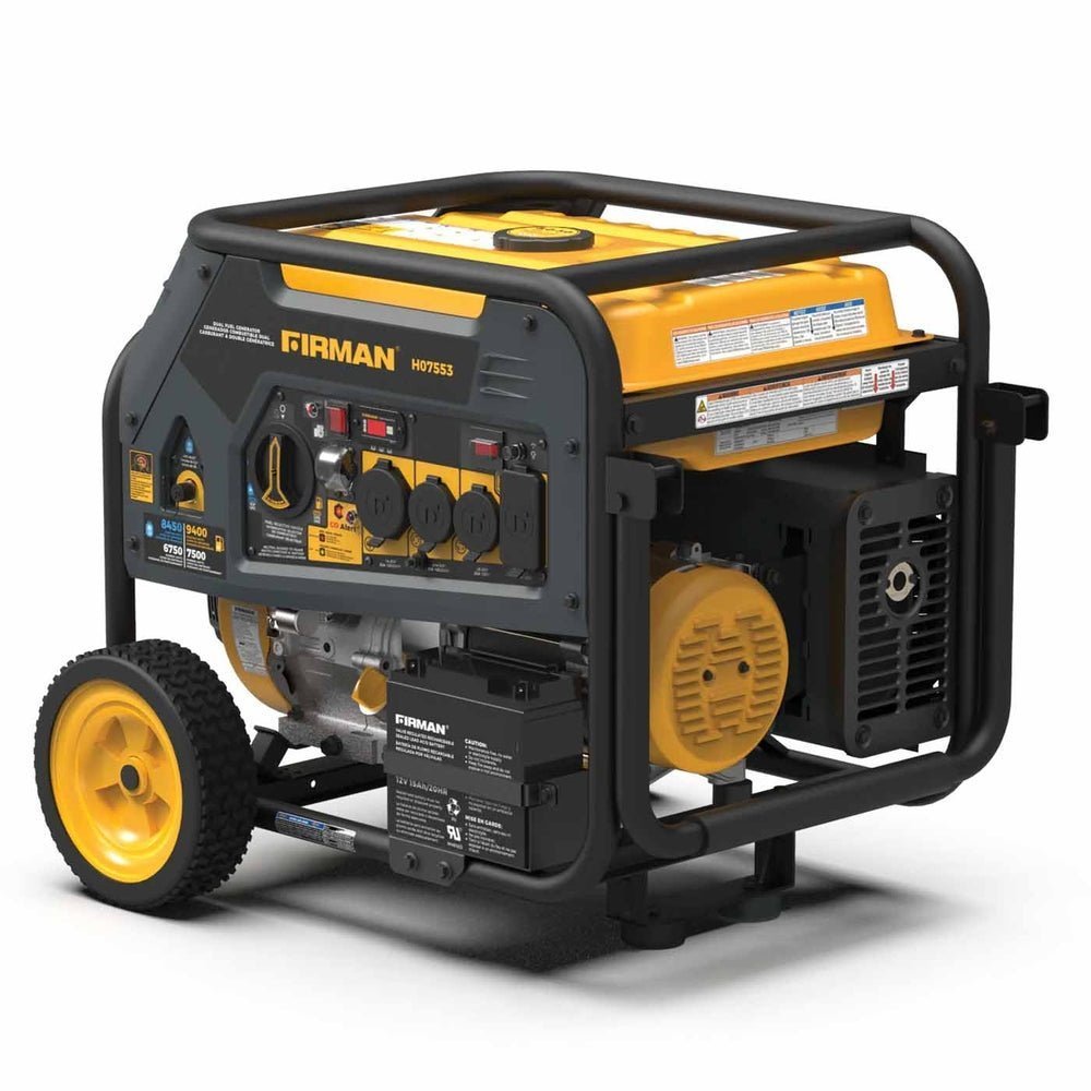 firman h07553 7500w/9400w dual fuel portable generator firman h07553 7500w/9400w dual fuel portable generator