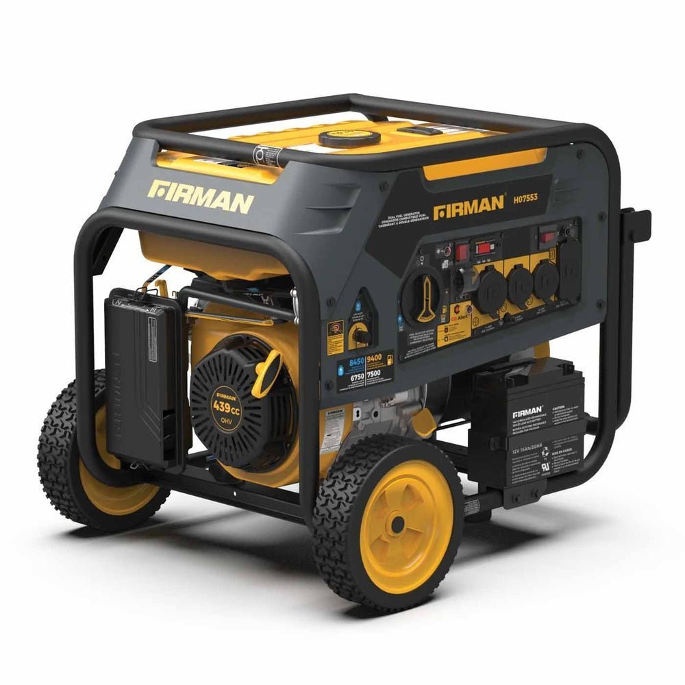 firman h07553 7500w/9400w dual fuel portable generator firman h07553 7500w/9400w dual fuel portable generator
