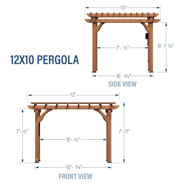 backyard discovery 10′ x 12′ cedar pergola backyard discovery 10′ x 12′ cedar pergola
