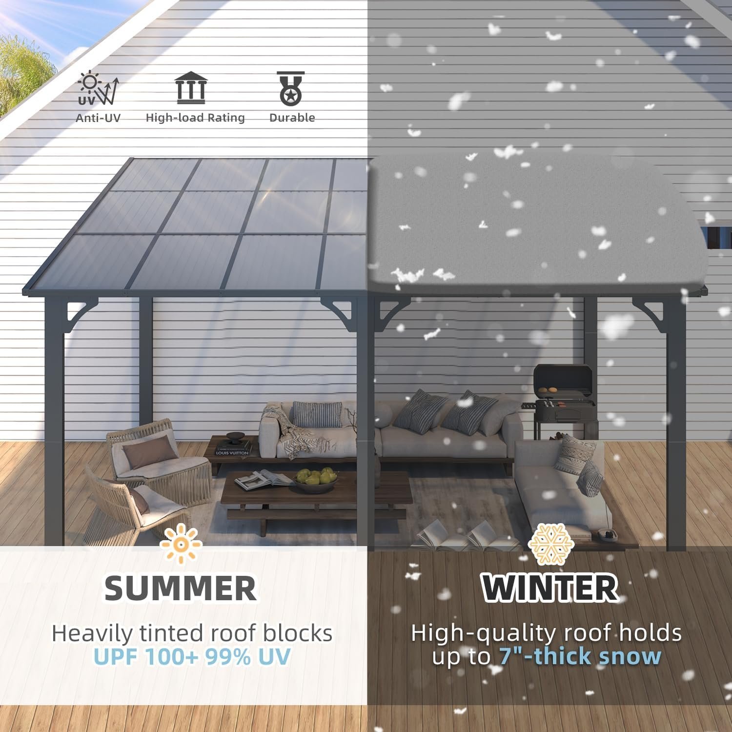 aecojoy 14×12 ft aluminum pergola with canopy aecojoy 14×12 ft aluminum pergola with canopy