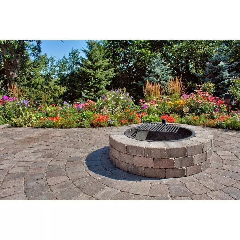 necessories wood burning fire pit kit 48″ w/ cooking grate, concrete in santa fe necessories wood burning fire pit kit 48″ w/ cooking grate, concrete in santa fe