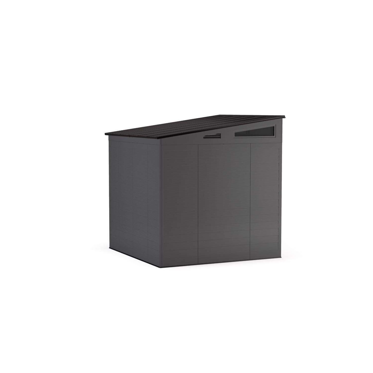 suncast modernist 7 ft. x 7 ft. resin vertical pent storage shed with floor kit suncast modernist 7 ft. x 7 ft. resin vertical pent storage shed with floor kit