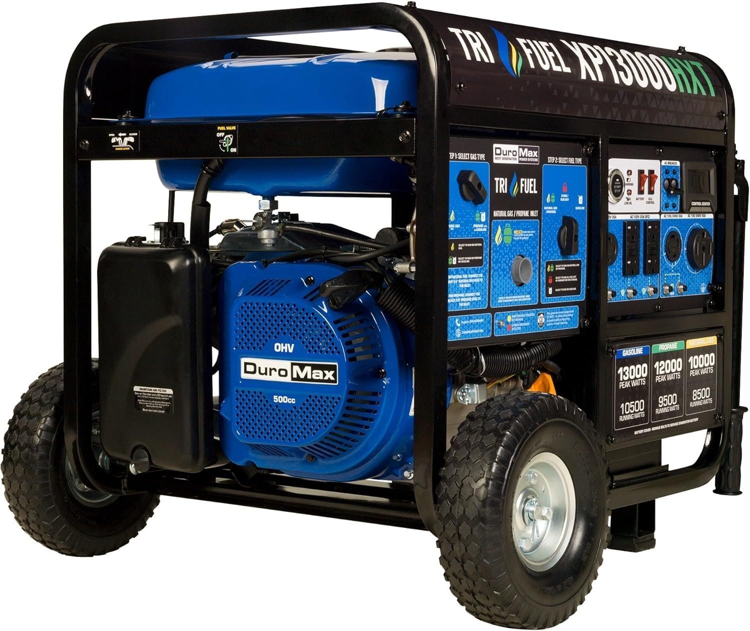 duromax 13,000 watt tri fuel portable hxt generator xp13000hxt duromax 13,000 watt tri fuel portable hxt generator xp13000hxt