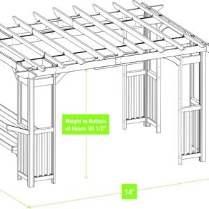 yardistry madison pergola ym11783 yardistry madison pergola ym11783