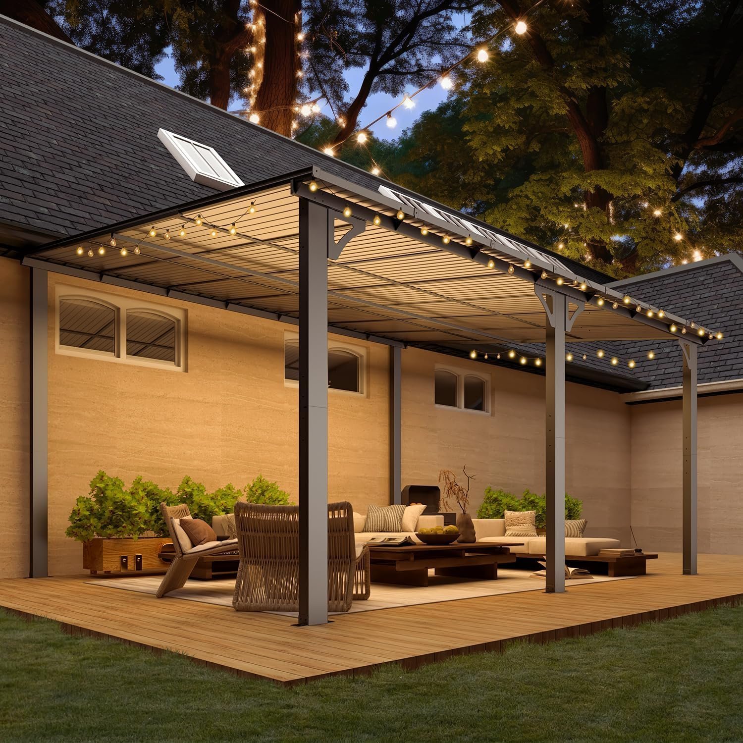 aecojoy 14×12 ft aluminum pergola with canopy aecojoy 14×12 ft aluminum pergola with canopy