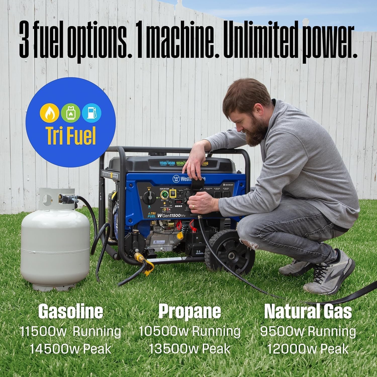 westinghouse 14,500 watt tri fuel portable generator westinghouse 14,500 watt tri fuel portable generator