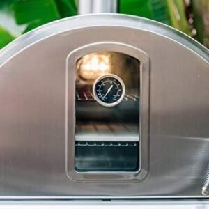 summerset ‘the oven’ outdoor freestanding large capacity gas oven with pizza stone, smoker box and mobile cart, 304 stainless steel construction, natural gas summerset ‘the oven’ outdoor freestanding large capacity gas oven with pizza stone, smoker box and mobile cart, 304 stainless steel construction, natural gas