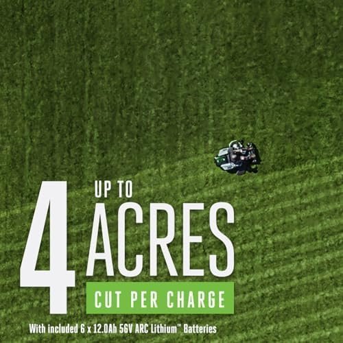 ego power+ electric riding lawn mower, 52″ deck with zero turn radius, includes (6) 56v 12.0ah batteries and charger – zt5207l ego power+ electric riding lawn mower, 52″ deck with zero turn radius, includes (6) 56v 12.0ah batteries and charger – zt5207l