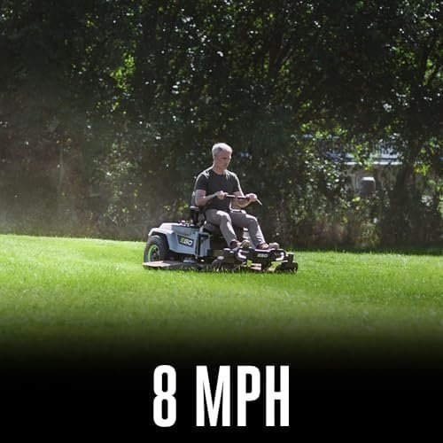 ego power+ electric riding lawn mower, 52″ deck with zero turn radius, includes (6) 56v 12.0ah batteries and charger – zt5207l ego power+ electric riding lawn mower, 52″ deck with zero turn radius, includes (6) 56v 12.0ah batteries and charger – zt5207l