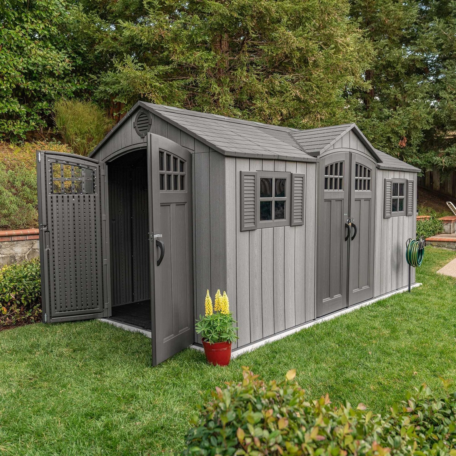 lifetime 15 ft x 8 ft outdoor storage shed – 60318