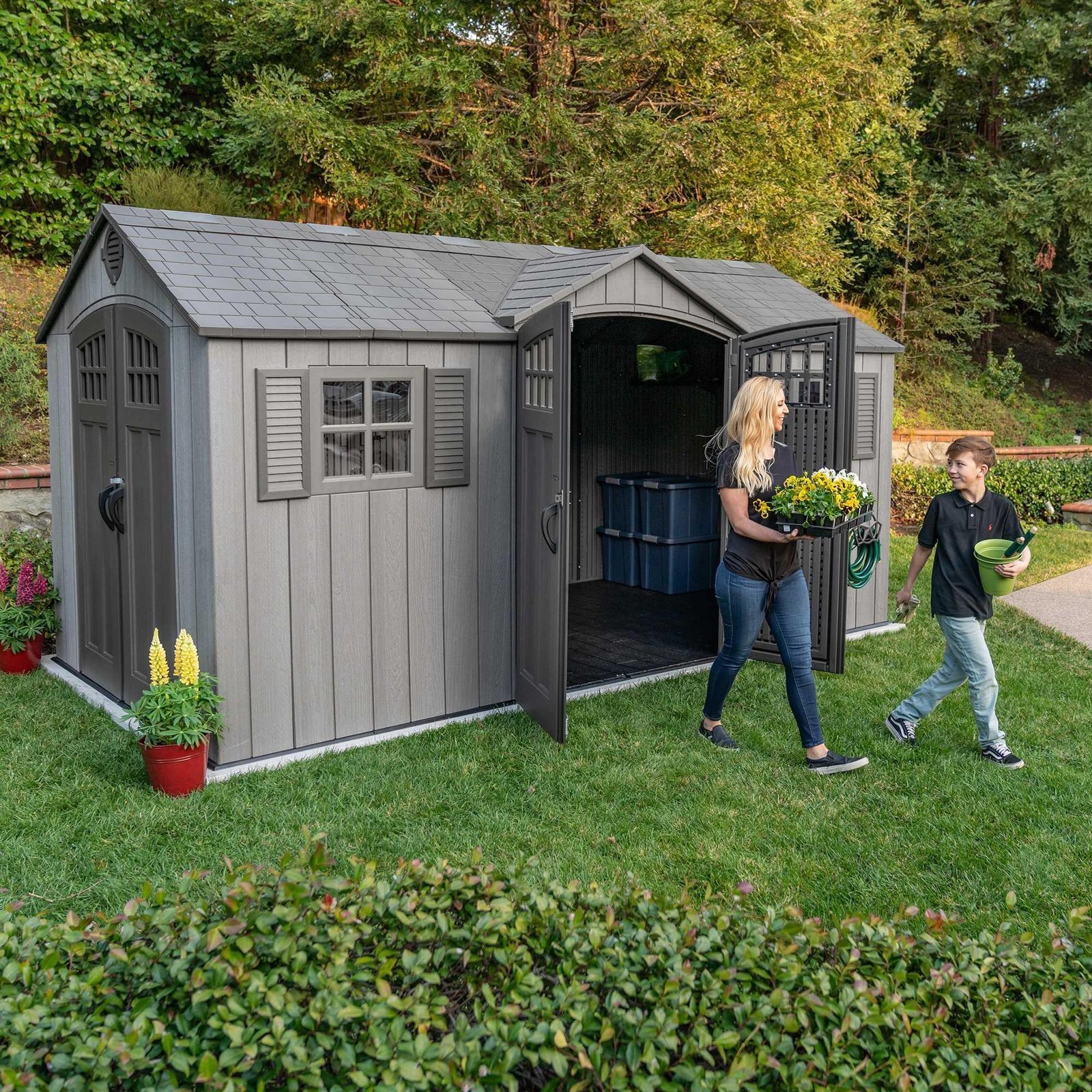 lifetime 15 ft x 8 ft outdoor storage shed – 60318