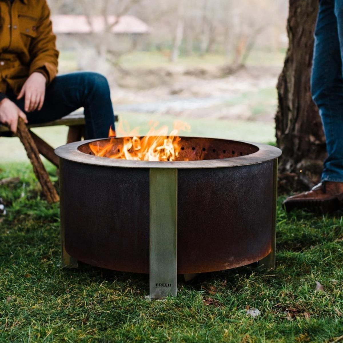 x series 28 inch round corten steel wood burning fire pit in stainless steel by breeo x series 28 inch round corten steel wood burning fire pit in stainless steel by breeo