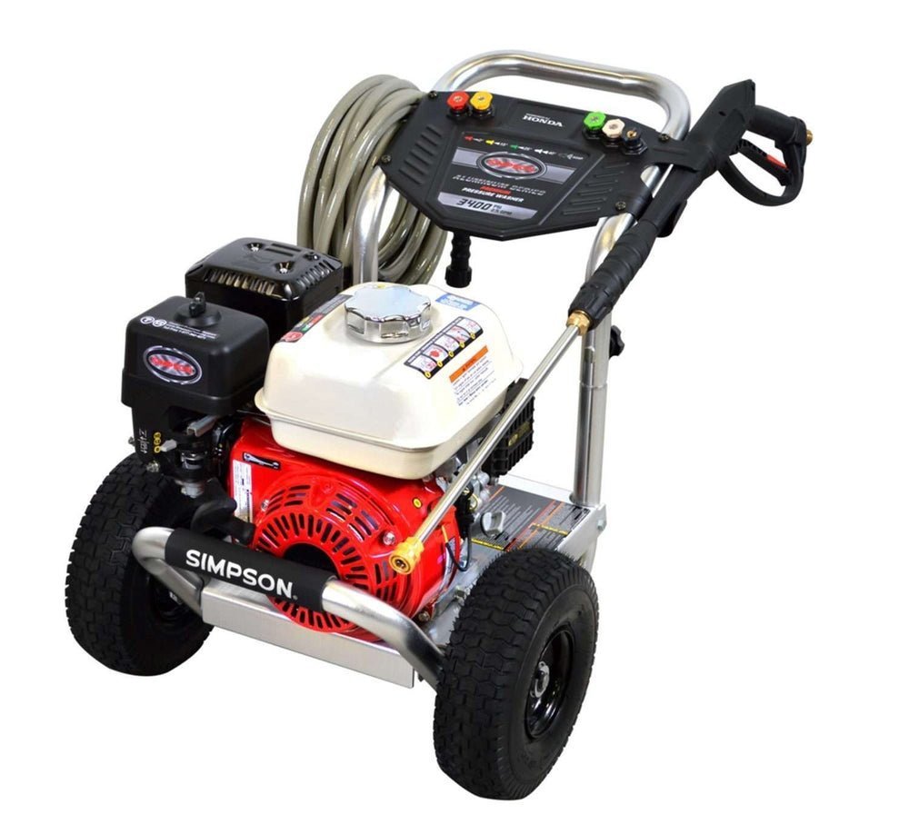 simpson alh3425 aluminum 3600 psi 2.5 gpm honda gx200 gas pressure washer 60689 simpson alh3425 aluminum 3600 psi 2.5 gpm honda gx200 gas pressure washer 60689