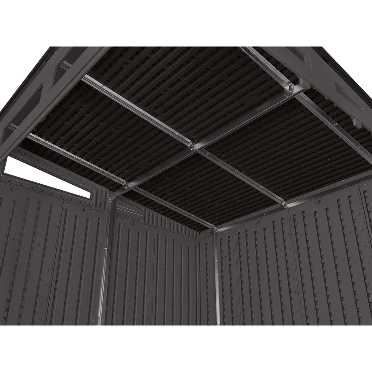 suncast modernist 7 ft. x 7 ft. resin vertical pent storage shed with floor kit suncast modernist 7 ft. x 7 ft. resin vertical pent storage shed with floor kit