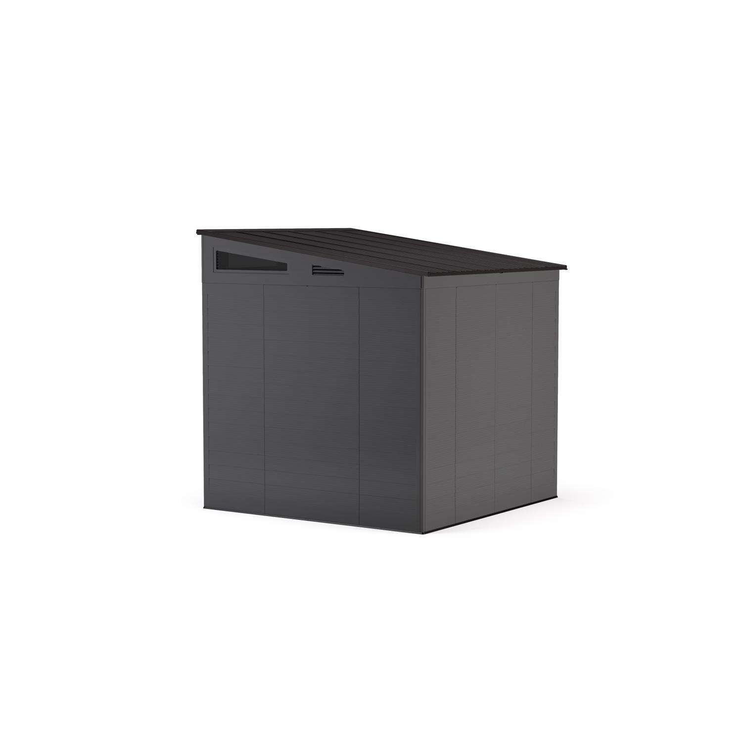 suncast modernist 7 ft. x 7 ft. resin vertical pent storage shed with floor kit suncast modernist 7 ft. x 7 ft. resin vertical pent storage shed with floor kit
