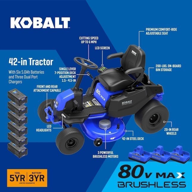 kobalt crossover electric lawn tractor kt 5680 06 kobalt crossover electric lawn tractor kt 5680 06